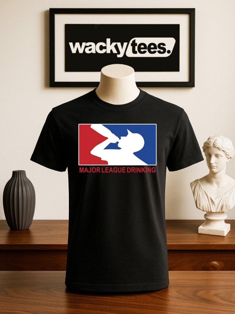 Major League Drinking Baseball Drinker Funny Style Graphic Tee Shirt